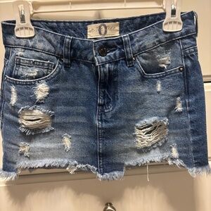 Free People Denim Skirt-0